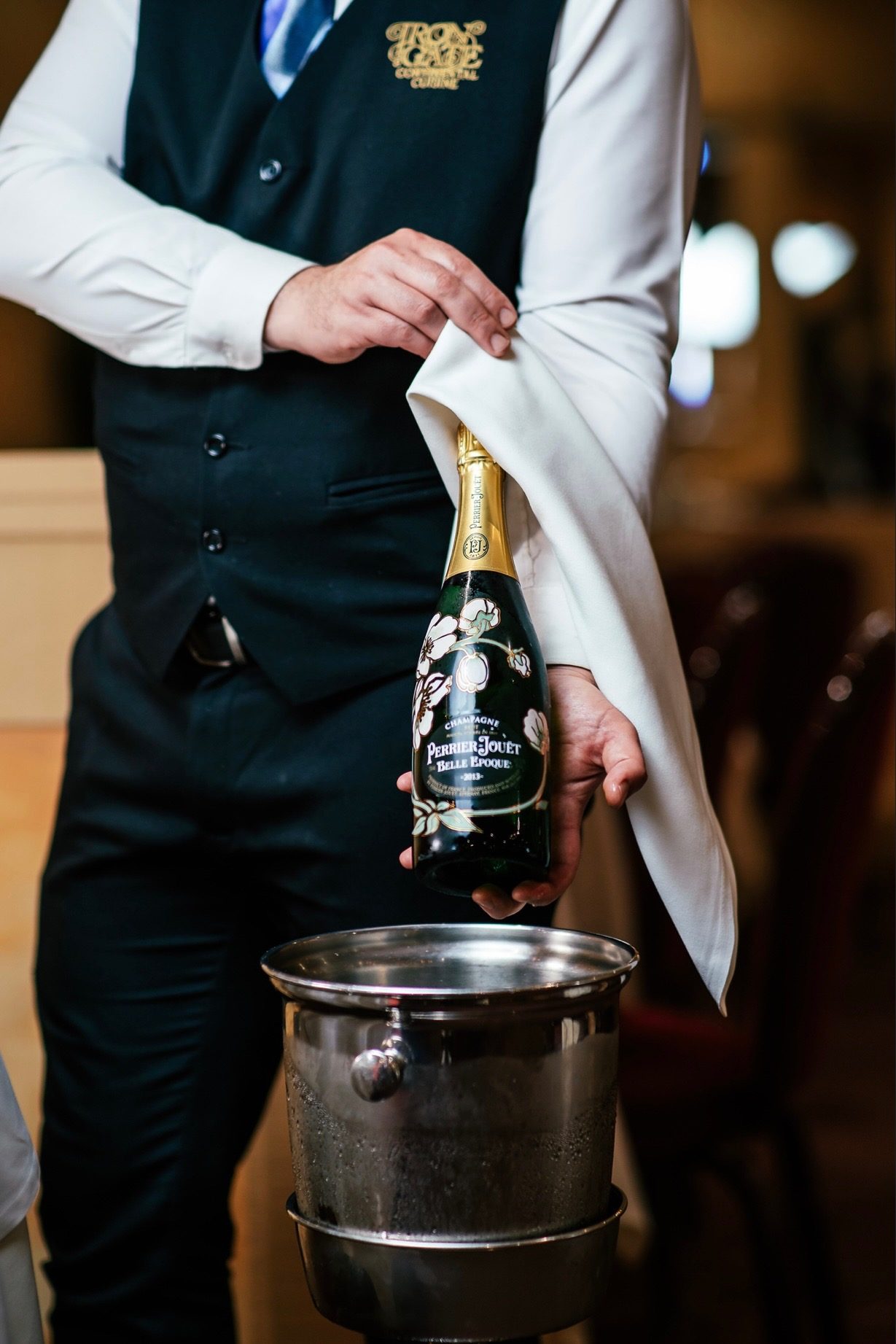 Tableside champagne service